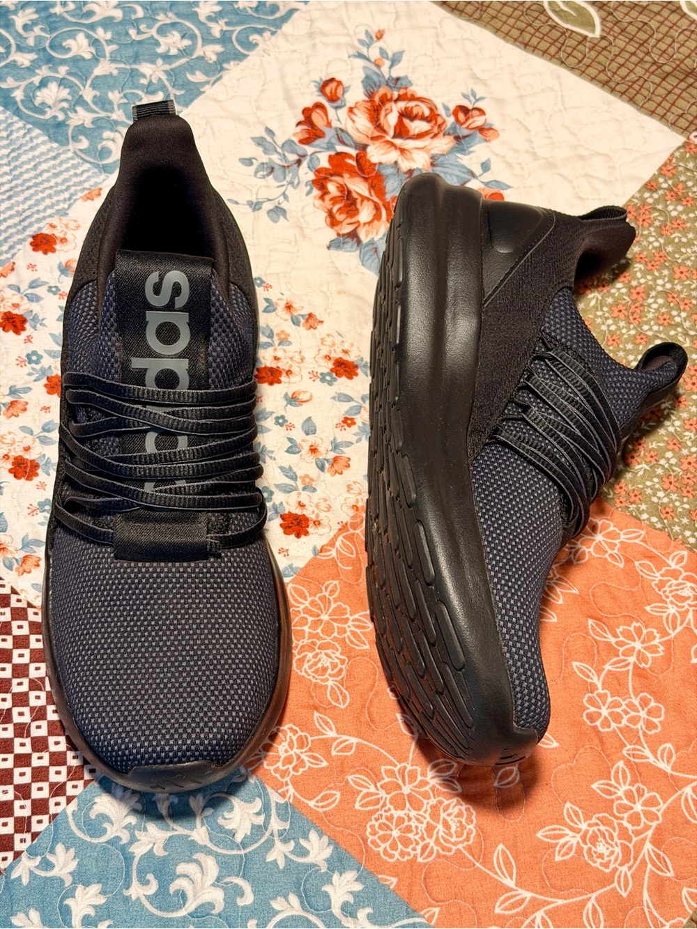 Adidas Cloudfoam Comfort Slip-On Sneakers Men’s 9.5 Black Walking Shoes